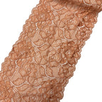 Large Floral Corded Raised-Texture Stretch Lace Trim 18 cm — fabric photo 4