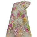 Ethnic Floral Embroidered Mesh Lace — fabric photo 6