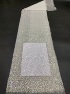 Random Net Bead & Crystal Sequin Embroidery Fabric — fabric photo 2