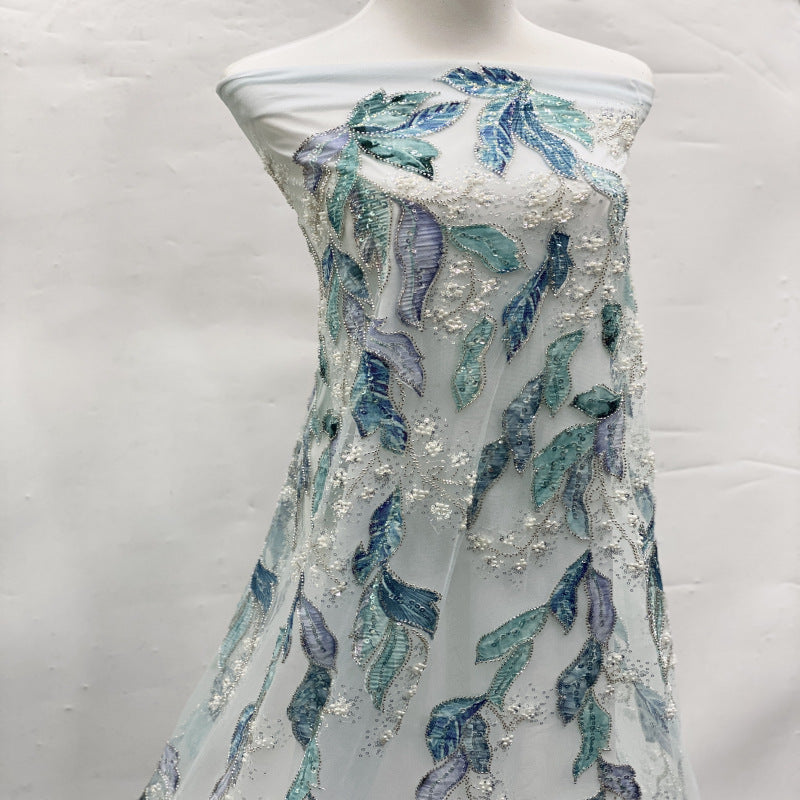 Botanical Sequin & Printed Bridal Fabric – Design 29503