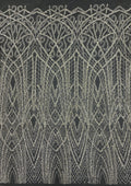 Bugle Bead & 3/5mm Sequin Embroidered Fabric — fabric photo 6