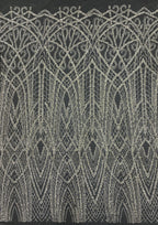 Bugle Bead & 3/5mm Sequin Embroidered Fabric — fabric photo 6