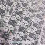 Peony Floral Stretch Nylon Lace Trim — fabric photo 2
