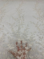 Botanical Foam Bead Sequin Wedding Fabric — fabric photo 4