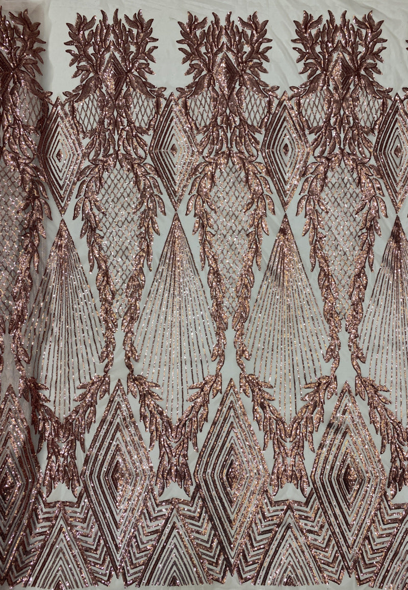 Stretch Mesh with 3mm Sequin Embroidery — fabric photo 3