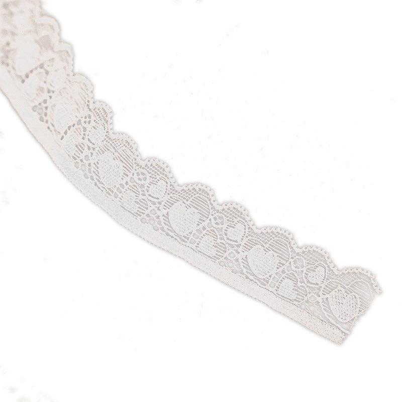 Heart Corded Narrow Lace Trim 2.5 cm — fabric photo 4