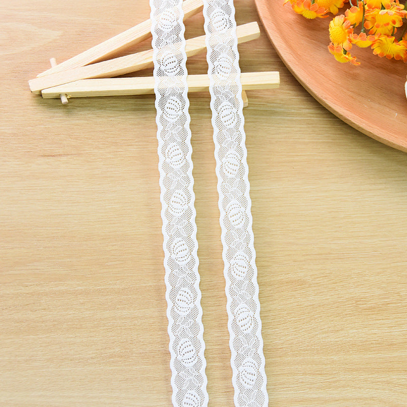 Single-Scallop Picot-Edge Stretch Nylon Lace Trim — fabric photo 5