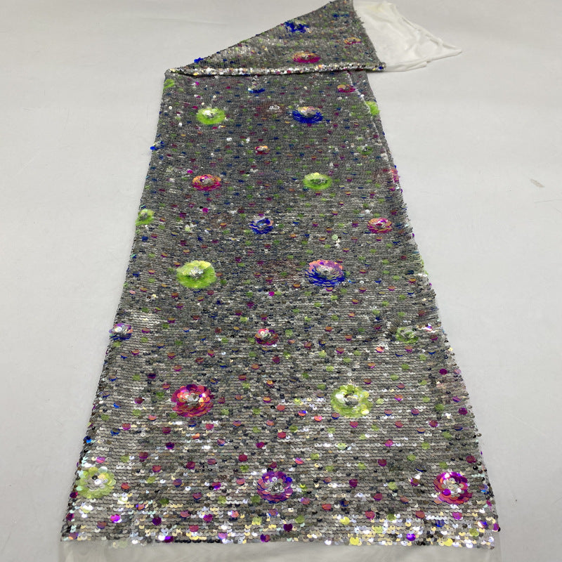 Stretch Mesh with 5/9mm Sequins