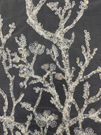 Tree Motif Foam Bead Sequin Bridal Fabric — fabric photo 3