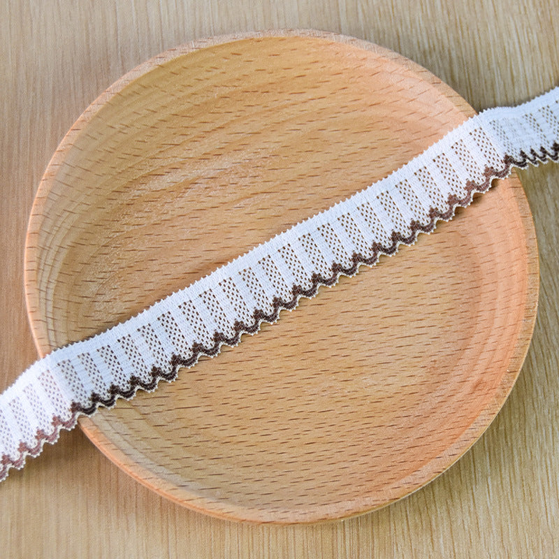 Ruffled Knitted Stretch Lace Trim 1.6 cm — fabric photo 2