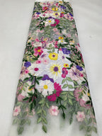 Multicolor Embroidered Bridal Fabric – Design 14495 — fabric photo 6