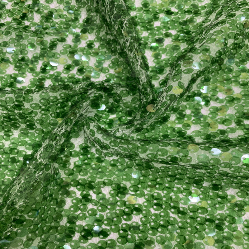 Colorful Sequin & Bead Embroidery Fabric for Dresses — fabric photo 5