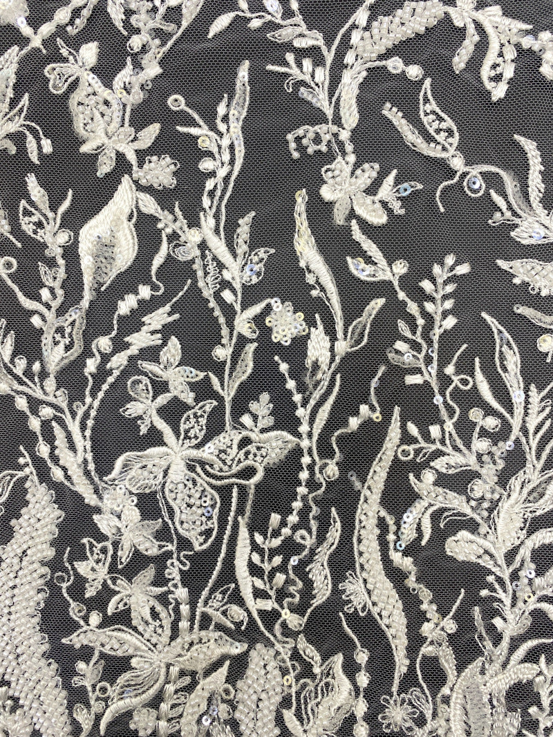 Beaded Sequin Embroidery Fabric for Bridesmaid Dresses — fabric photo 3