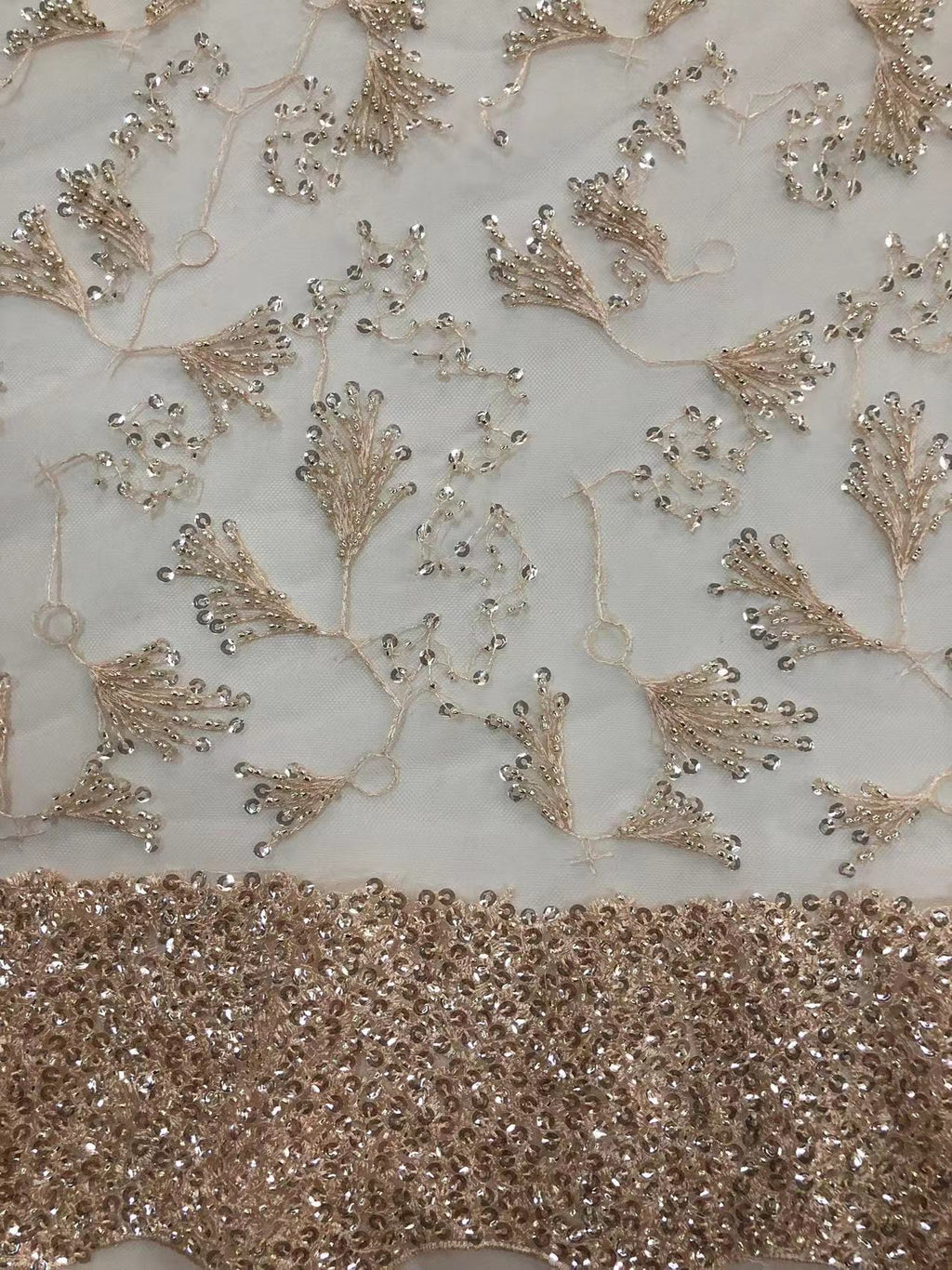 Gradient Bead Embroidery with 5 mm Sequins — fabric photo 3