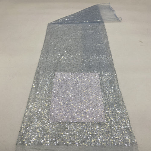 3/5 mm Sequin Embroidered Irregular Mesh Fabric