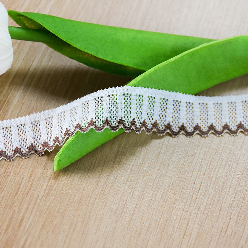 Ruffled Knitted Stretch Lace Trim 1.6 cm