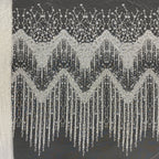 Sequin & Bugle-Bead Embroidered Bridal Fabric – Design 29151