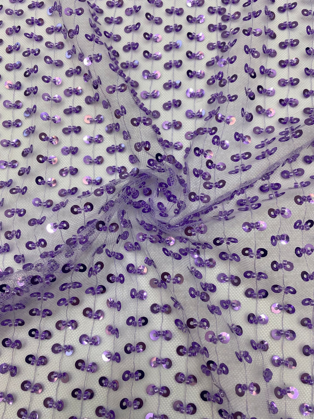 Figure-Eight Bead & 5mm Sequin Embroidery Fabric — fabric photo 3