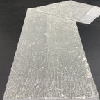 Heavy 3/5 mm Sequin Embroidered Stretch Mesh Fabric — fabric photo 4