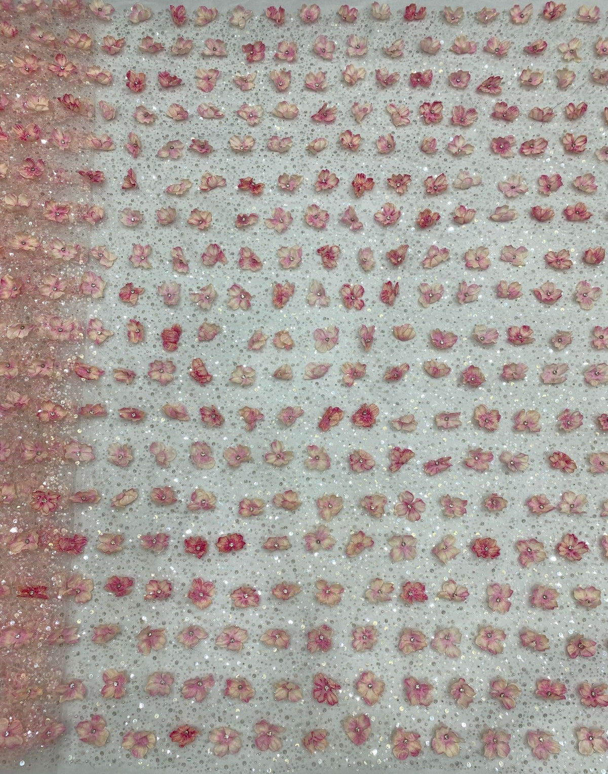 Sequin Embroidered Bridal Fabric – Design 01407 — fabric photo 6