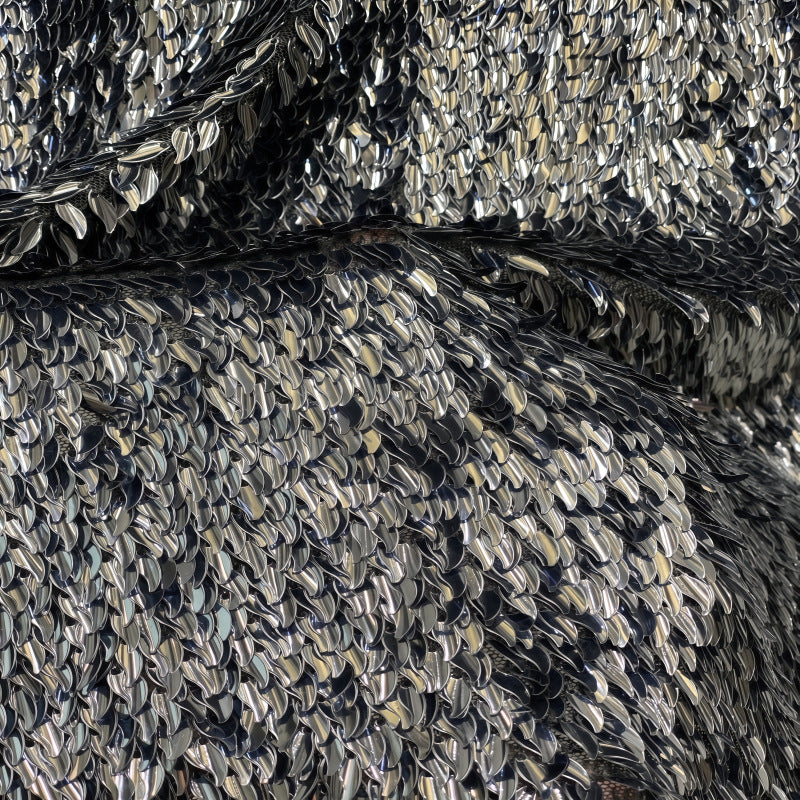 Stretch Sequin Embroidered Stretch Mesh Fabric – Design 83167 — fabric photo 5