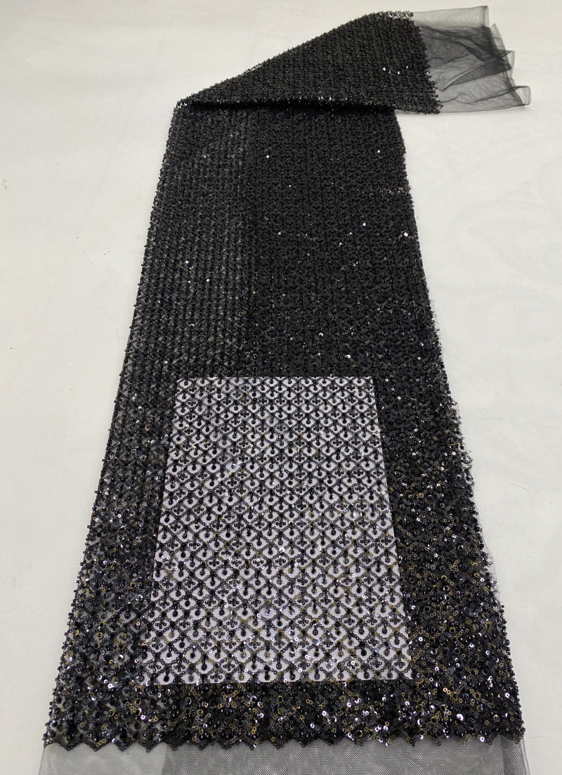 Mini Diamond Bead & Crystal Sequin Fabric — fabric photo 6