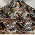 Zebra Stripe Elastic Mesh Sequin Fabric — fabric photo 4