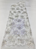 Heavy Sequin & Bugle-Bead Embroidered Bridal Fabric – Design 17087 — fabric photo 6