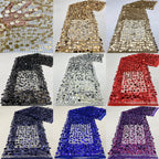 Hollow Grid 3mm & 18mm Sequin Fabric