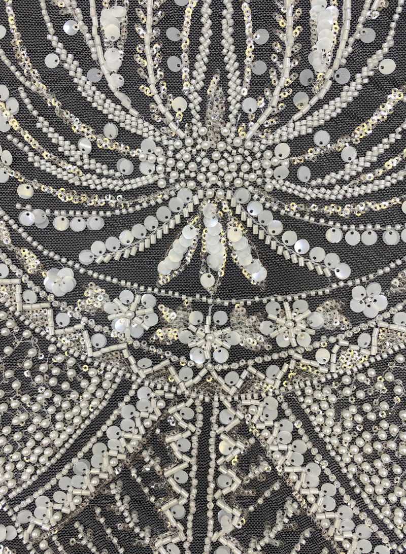Single-Sided Bugle Beaded Sequin Fabric — fabric photo 3