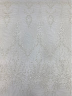 2/4 mm Crystal-Look Sequin Embroidered Bridal Fabric — fabric photo 4