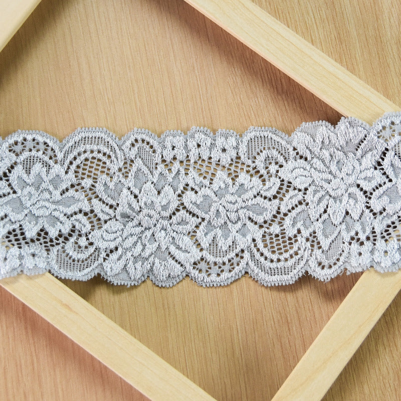 Double-Scallop Picot-Edge Stretch Nylon Lace Trim 7.5 cm — fabric photo 3