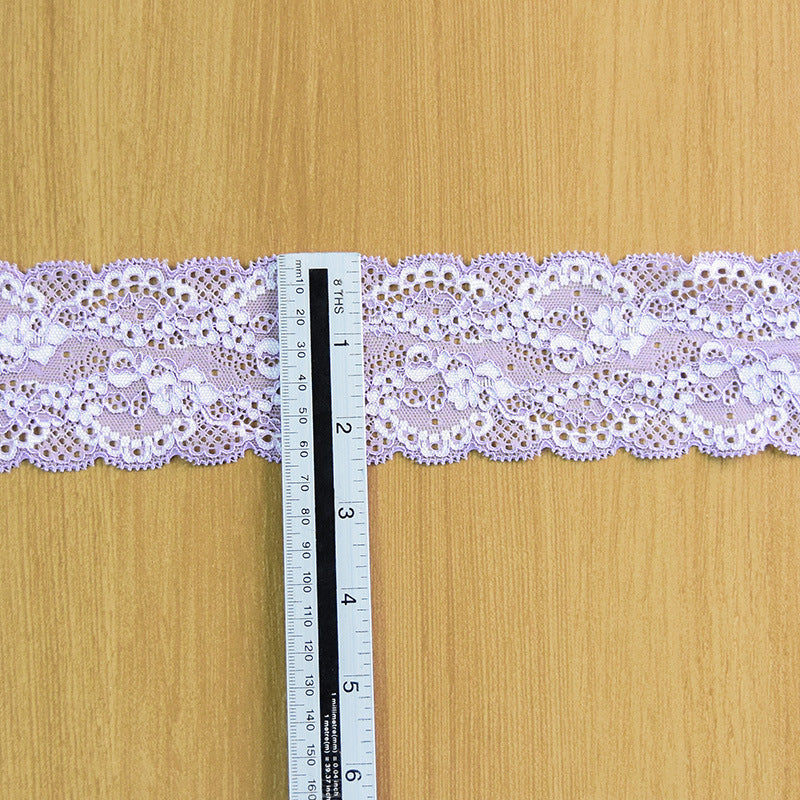 Double-Scallop Picot-Edge Stretch Nylon-Spandex Lace Trim 6 cm — fabric photo 3