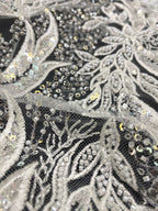 Sequin Embroidered Bridal Fabric – Design 38847 — fabric photo 3
