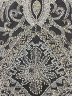 Sequin & Bubble-Bead Embroidered Bridal Fabric – Design 95295 — fabric photo 3