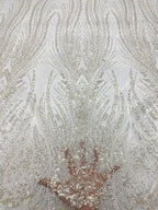 Velvet-Based Bead & Sequin Embroidery Fabric — fabric photo 4