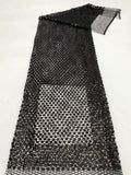 Honeycomb Mesh with 12mm Sequin Embroidery — fabric photo 6