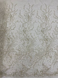 Silver-Thread Triple-Bead Embroidery with 3/7 mm Sequins — fabric photo 6