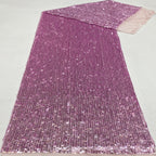 Heavy 3/5 mm Sequin Embroidered Stretch Mesh Fabric