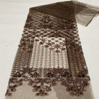 Heavy Bugle Bead & Mixed Sequin Bridal Fabric - Style 59989 — fabric photo 4