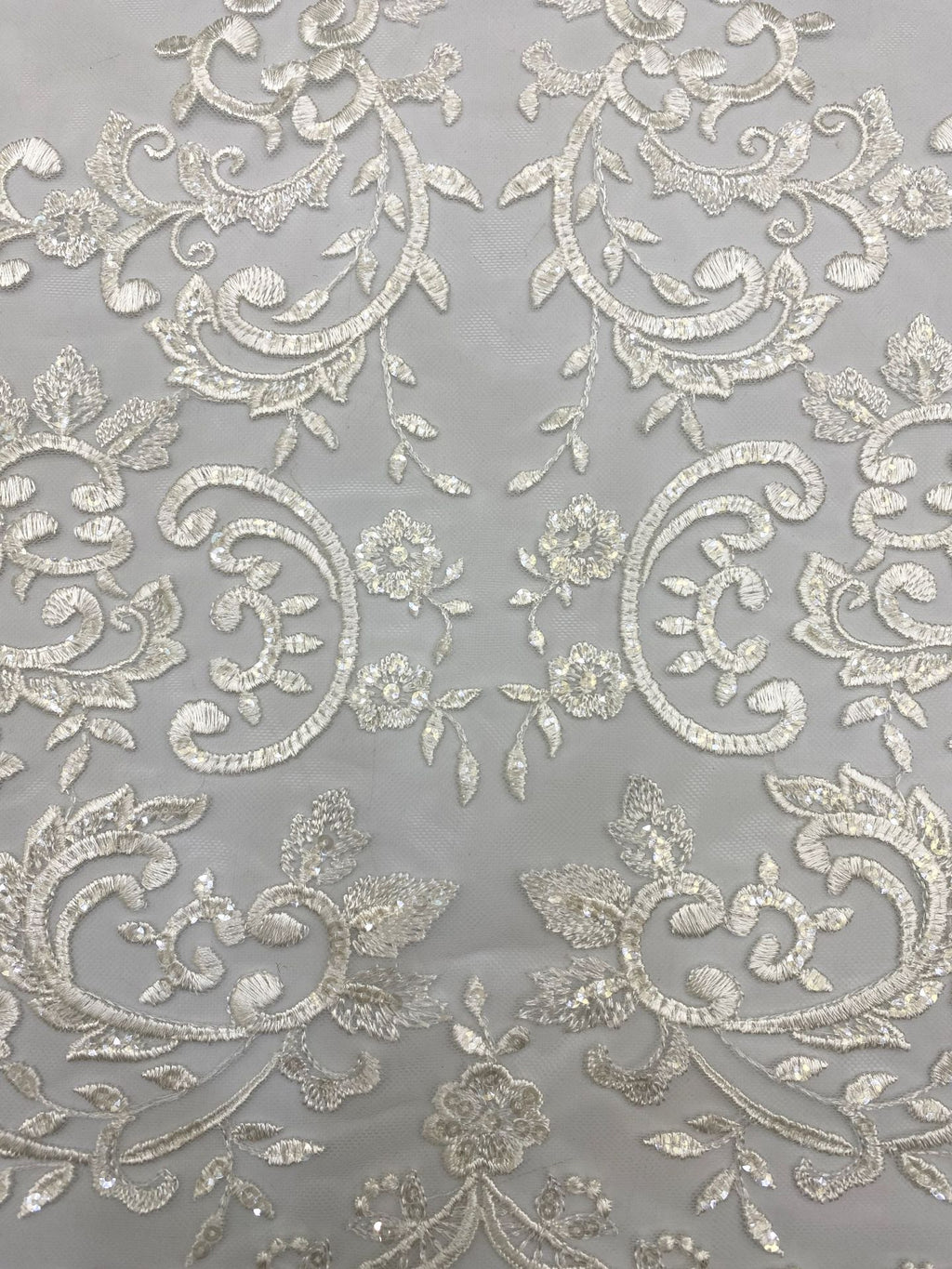 Sequin Embroidered Bridal Fabric – Design 06623 — fabric photo 5