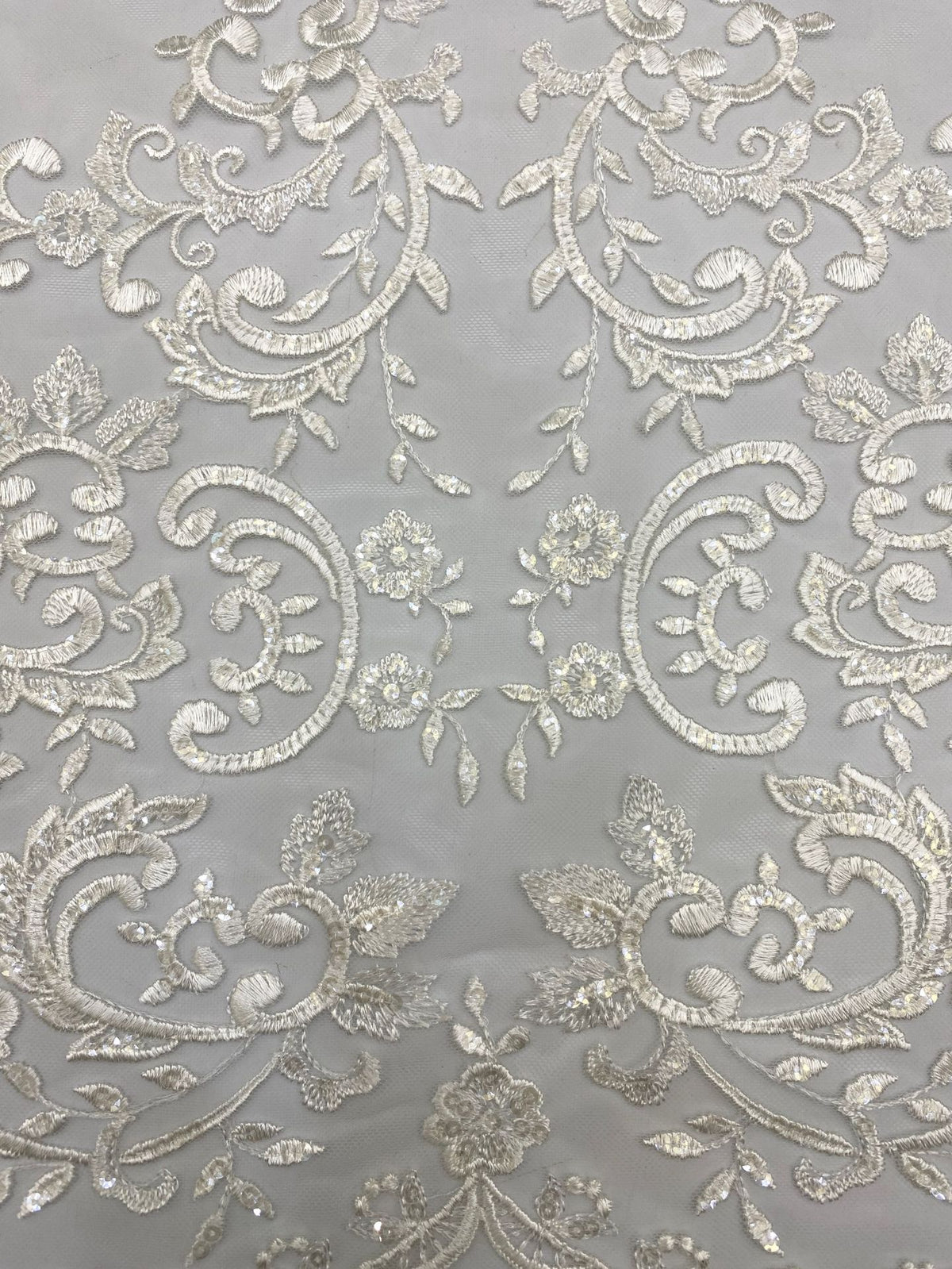 Sequin Embroidered Bridal Fabric – Design 06623 — fabric photo 5