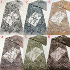 Heavy Sequin & Bugle-Bead Embroidered Bridal Fabric – Design 28351