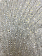 Bugle Foam Bead Crystal Sequin Bridal Fabric — fabric photo 3