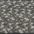 Laser Floral Applique Bead & Sequin Embroidered Fabric — fabric photo 2