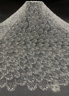 Oversized Foam Bead Bridal Embroidery Fabric — fabric photo 6