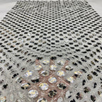 Sequin & Bubble-Bead Embroidered Bridal Fabric – Design 80927
