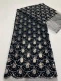 Textured Rope Bead Sequin Embroidery Fabric — fabric photo 6