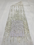 Bugle Bead & Multisize Sequin Embroidery Fabric