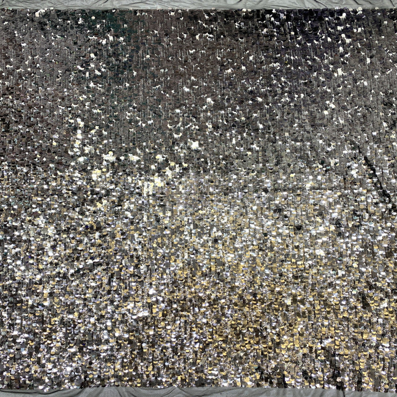 Stretch Mesh with 5/7/9 mm Shell-Shape Sequins — fabric photo 2